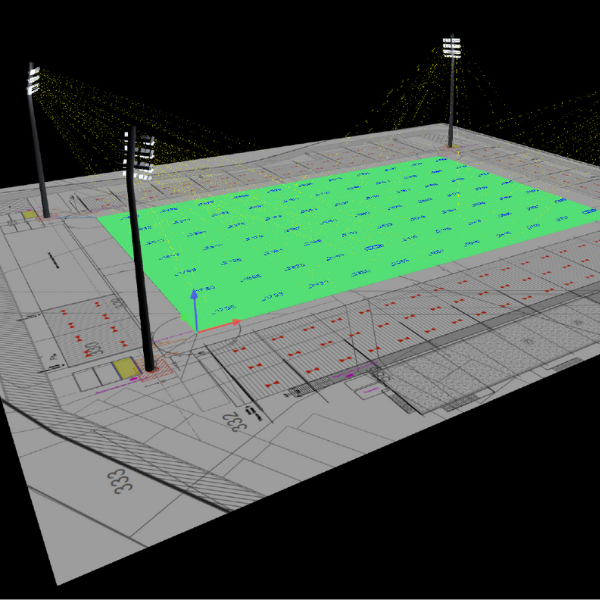 étude photométrique terrain de football